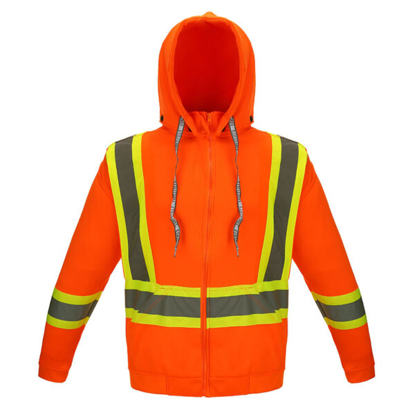 Campera polar SEGUVIAL de Alta Visibilidad Naranja fluo - Imagen 2