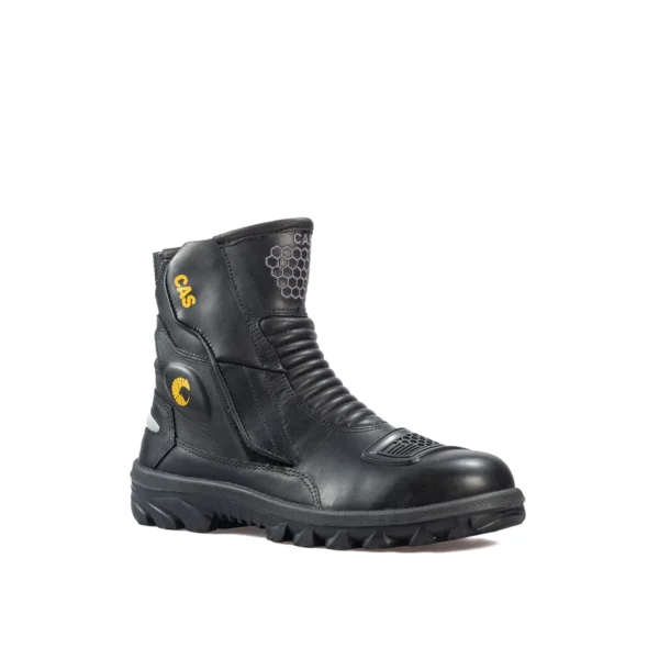 Bota Caña Corta Cas Motociclista Negro Impermeable - Imagen 2
