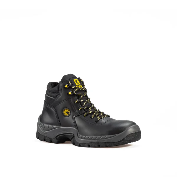 Botin Cas Pampa Negro Cuero Flor con Puntera de Acero - Imagen 2