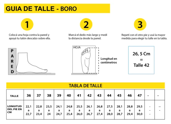 Botin Cas Boro Negro Cuero Box con Puntera de Acero - Imagen 3
