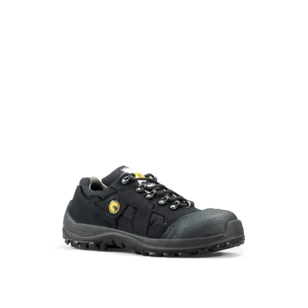 Zapatilla Cas Litio Negro Cuero Flor Nobuk - Imagen 2