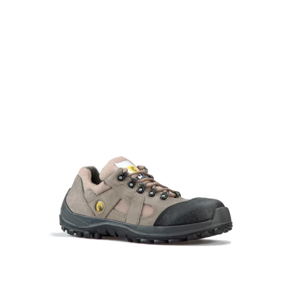 Zapatilla Cas Litio Gris Verdoso Cuero Flor Nobuk - Imagen 2