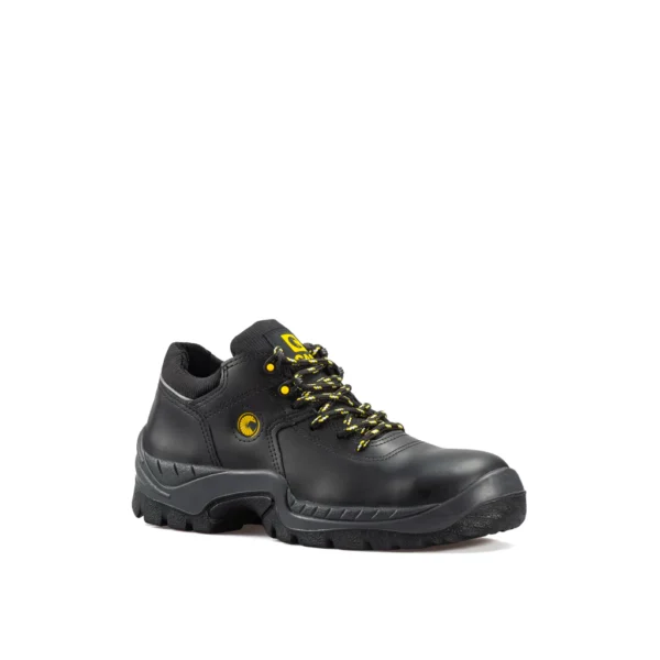 Zapato Cas Pampa Negro Cuero Flor con Puntera de Acero - Imagen 2